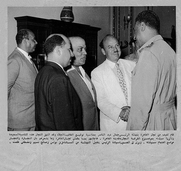 Aziz Boulos with Egypt's President Gamal Abdul Nasser.